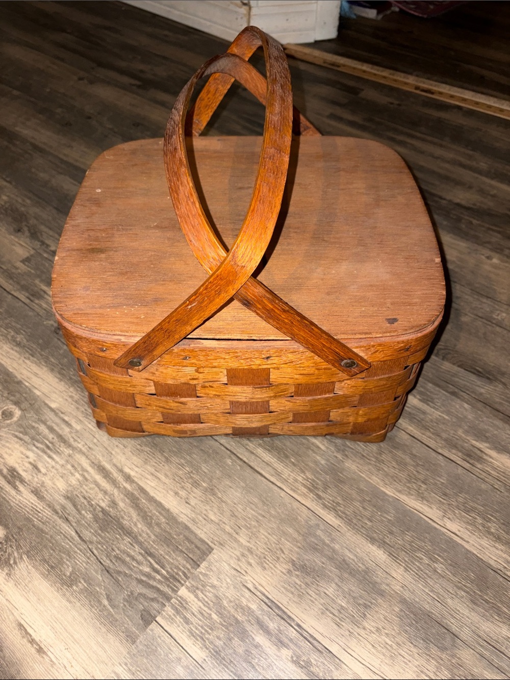 Antique Vintage Basketville Picnic Basket Made in Putney Vermont